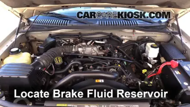 2005 Mercury Mountaineer Premier 4.6L V8 Liquide de frein Contrôler le niveau de liquide de frein